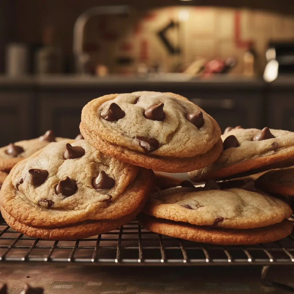 What Are Snoop Dogg Cookies? Freshly baked Snoop Dogg cookies with melted chocolate chips on a cooling rack, inspired by hip-hop flavors.