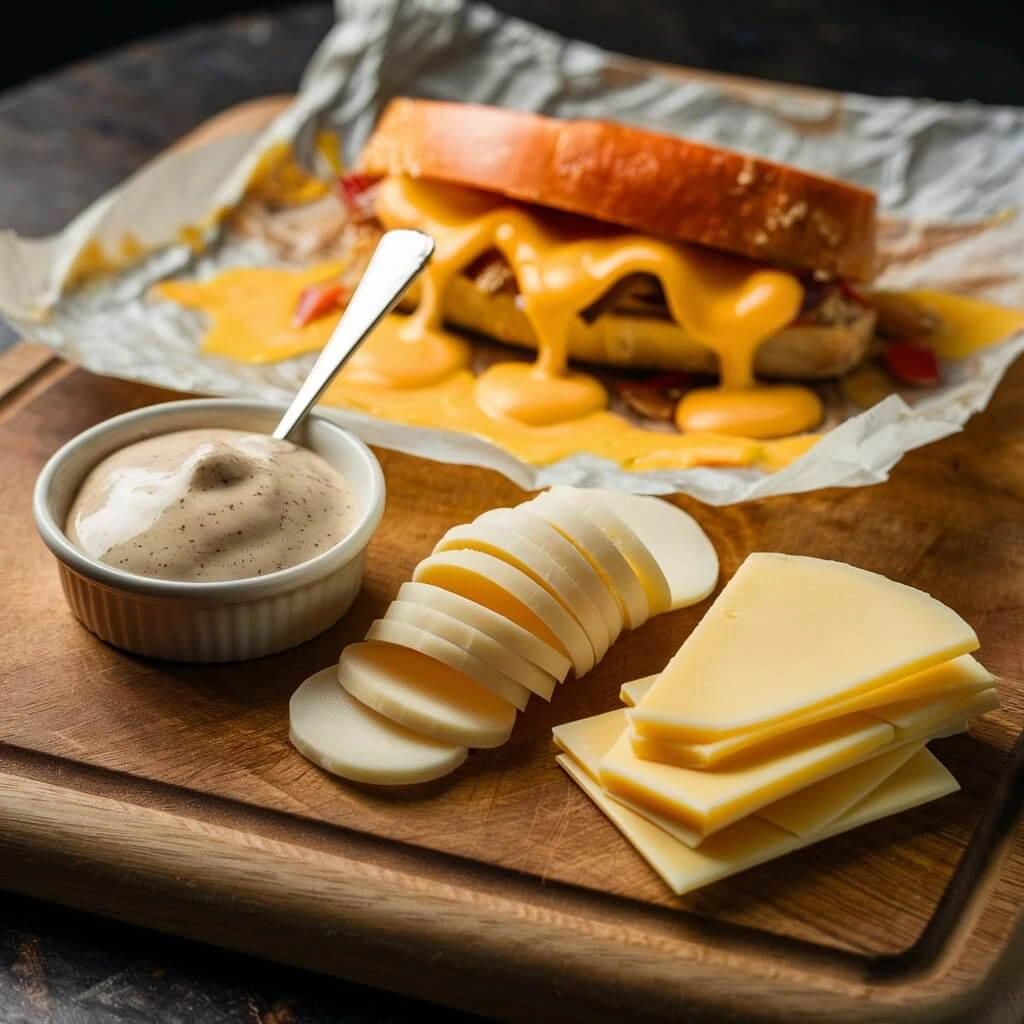 Comparison of Cheez Whiz, provolone, and American cheese for Philly cheesesteaks