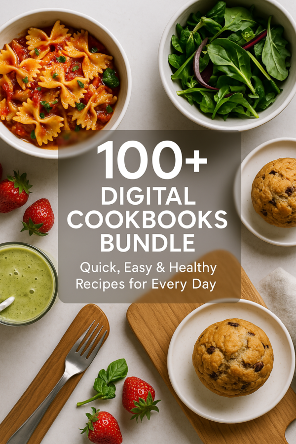 100+ Digital Cookbooks Bundle – Quick, Easy & Healthy Recipes for Every Day