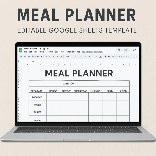 Weight Loss Meal Planner + Grocery List – Printable & Editable (PDF + Google Sheet) - Image 6
