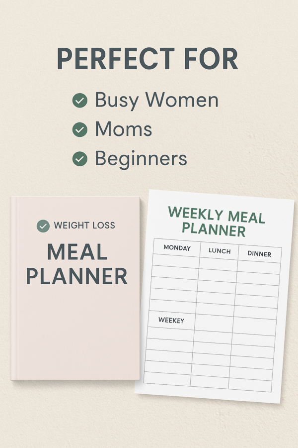 Weight Loss Meal Planner + Grocery List – Printable & Editable (PDF + Google Sheet) - Image 5
