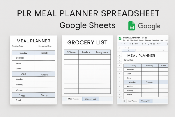 Weight Loss Meal Planner + Grocery List – Printable & Editable (PDF + Google Sheet) - Image 2